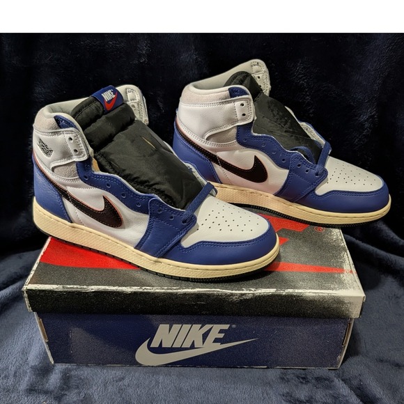 Nike Air Jordan 1 High OG Rare Air Deep Royal Blue 7Y / Women's 8.5 FD1437-100 - Picture 2 of 16